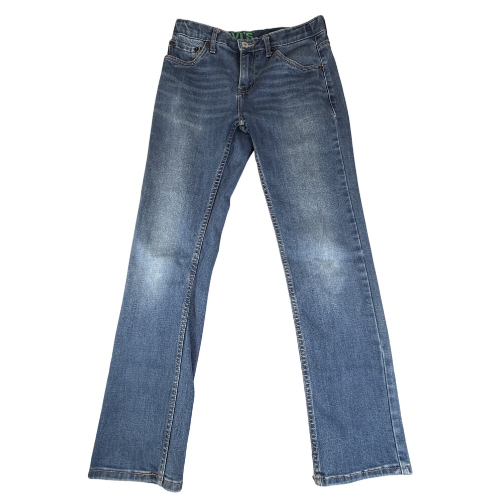 Levis 511 Jeans Boys 14 Blue Slim Straight Medium Wash Denim 27x28 Zip Fly